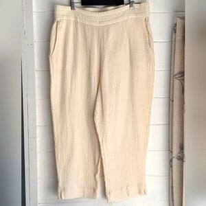 Soft Surroundings Beach Bound Pull On Gauze Crop Pants Size XLP